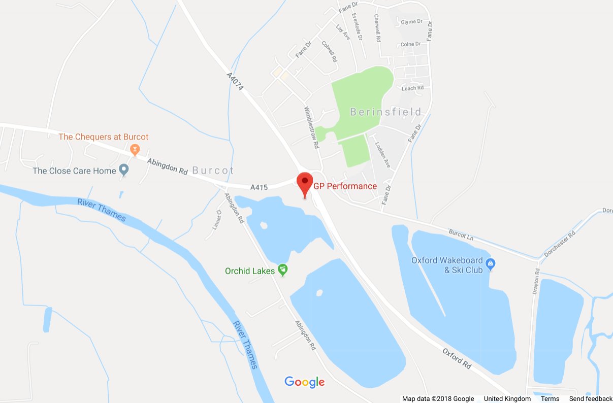reproduction of the Google map showing our location.